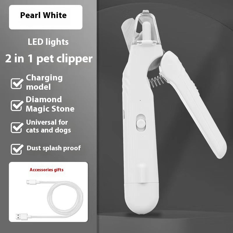 LED Pet Nail Trimmer – Safe 2-in-1 Grooming Clippers