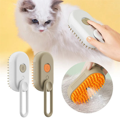 Electric Steam Pet Brush – 3-in-1 Grooming & Hair Removal