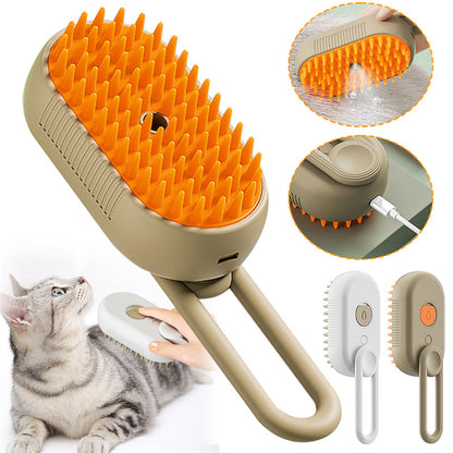 Electric Steam Pet Brush – 3-in-1 Grooming & Hair Removal