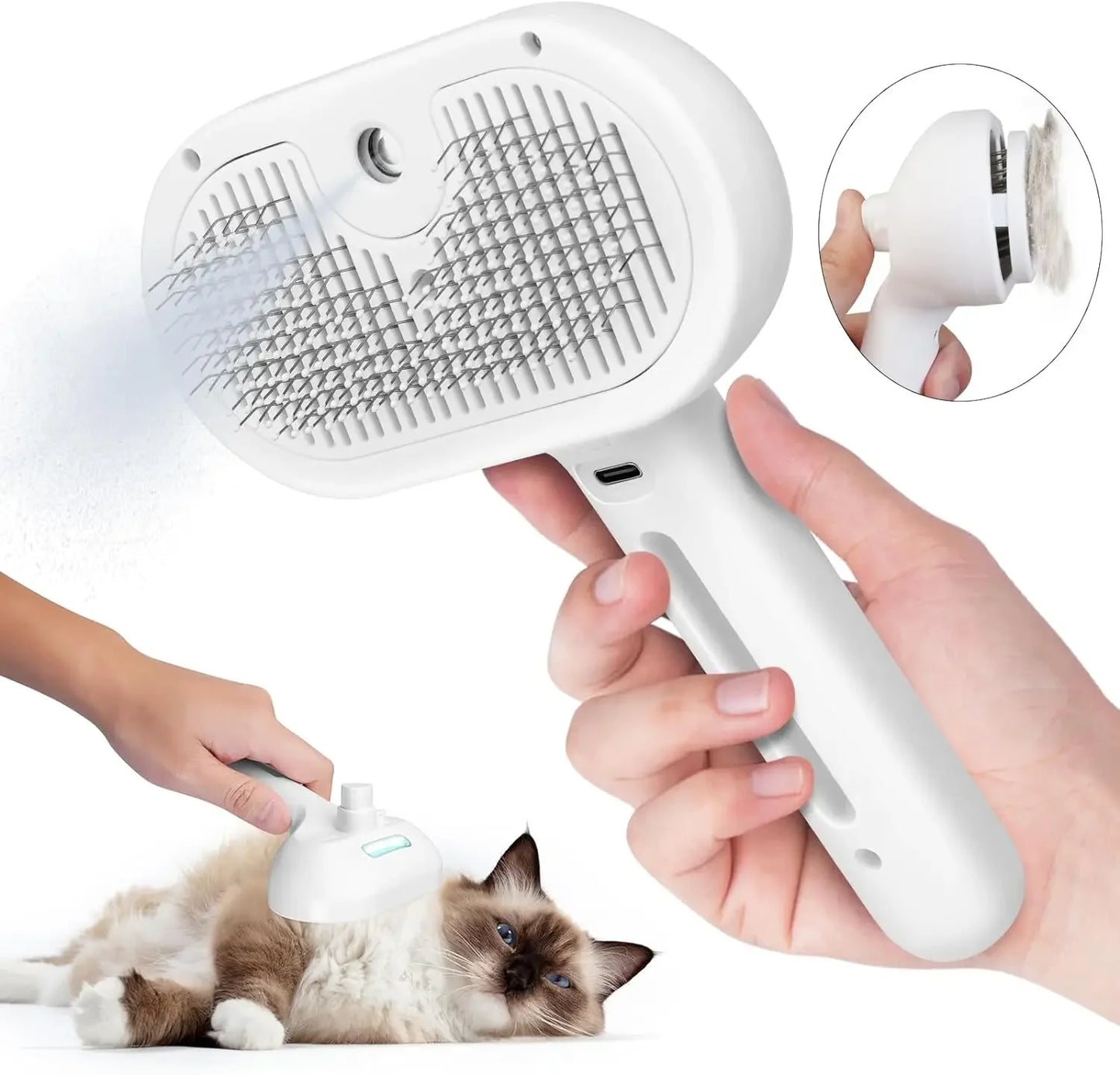 2-in-1 Pet Spray Grooming Comb – Dematting & Fur Removal