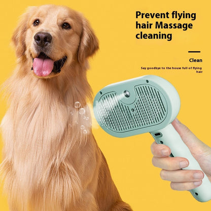 2-in-1 Pet Spray Grooming Comb – Dematting & Fur Removal