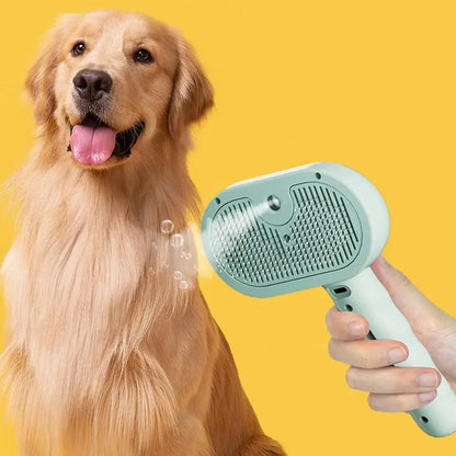 2-in-1 Pet Spray Grooming Comb – Dematting & Fur Removal