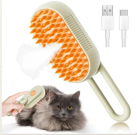 Electric Steam Pet Brush – 3-in-1 Grooming & Hair Removal