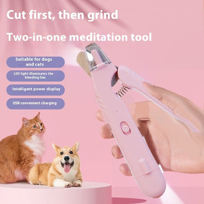 LED Pet Nail Trimmer – Safe 2-in-1 Grooming Clippers