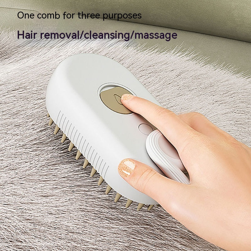 Electric Steam Pet Brush – 3-in-1 Grooming & Hair Removal