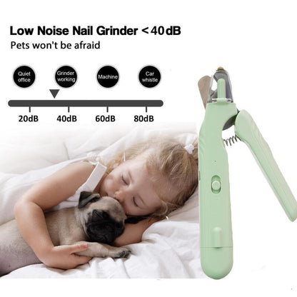 LED Pet Nail Trimmer – Safe 2-in-1 Grooming Clippers