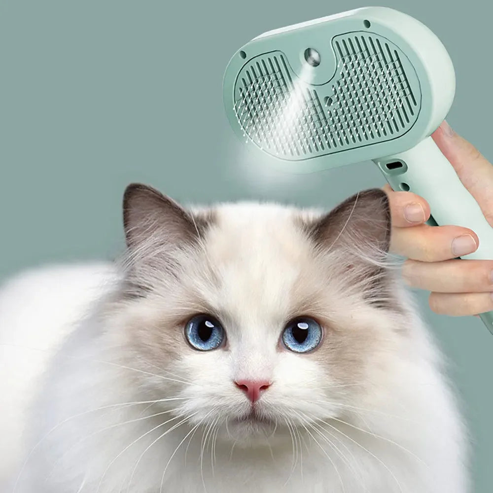 2-in-1 Pet Spray Grooming Comb – Dematting & Fur Removal