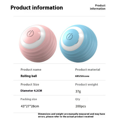 Auto Moving Smart Pet Ball – USB Rechargeable Toy